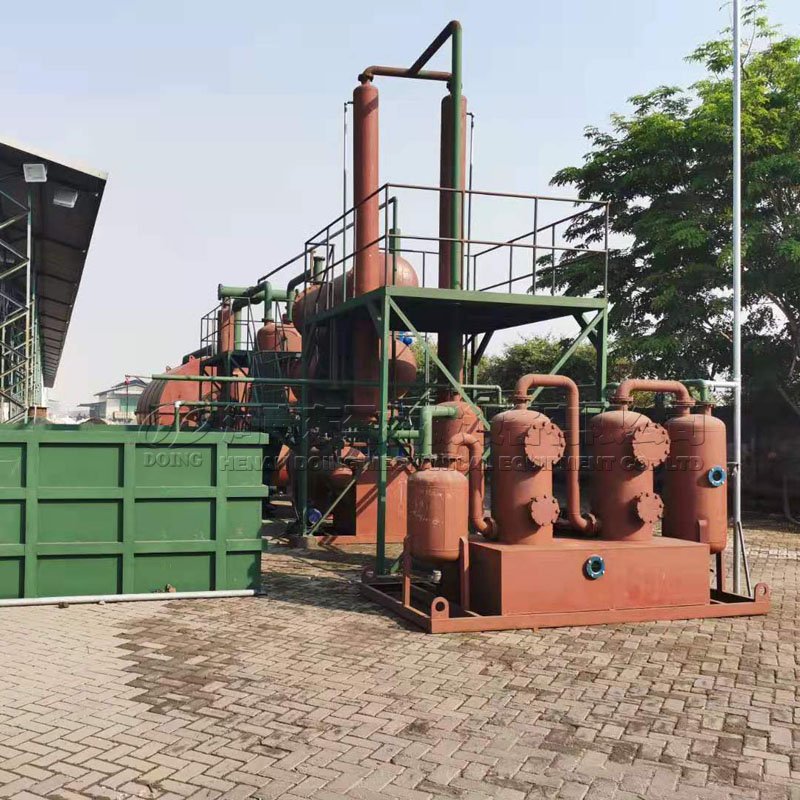 Waste plastic to biodiesel plant Plastic pyrolysis plant old tires recycling machine