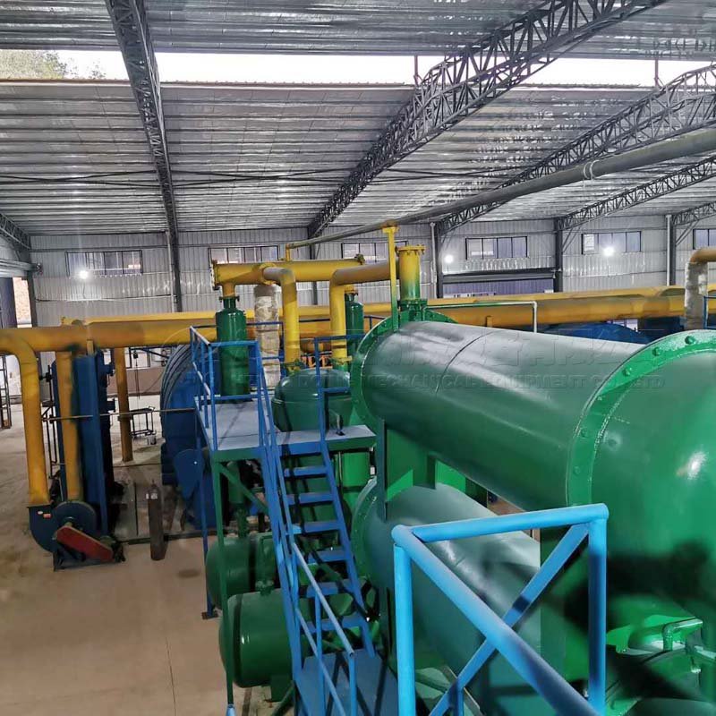 Waste plastic to biodiesel plant Plastic pyrolysis plant old tires recycling machine