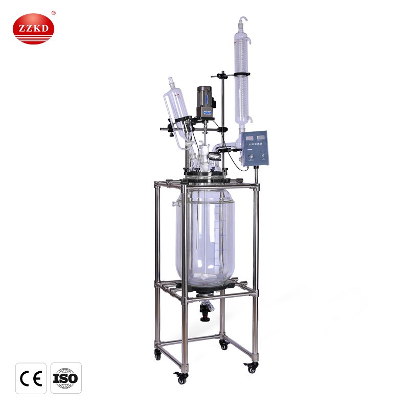 50L Double Lab Jacket Glass Reactor Continuous Stirred-tank Reactor Price