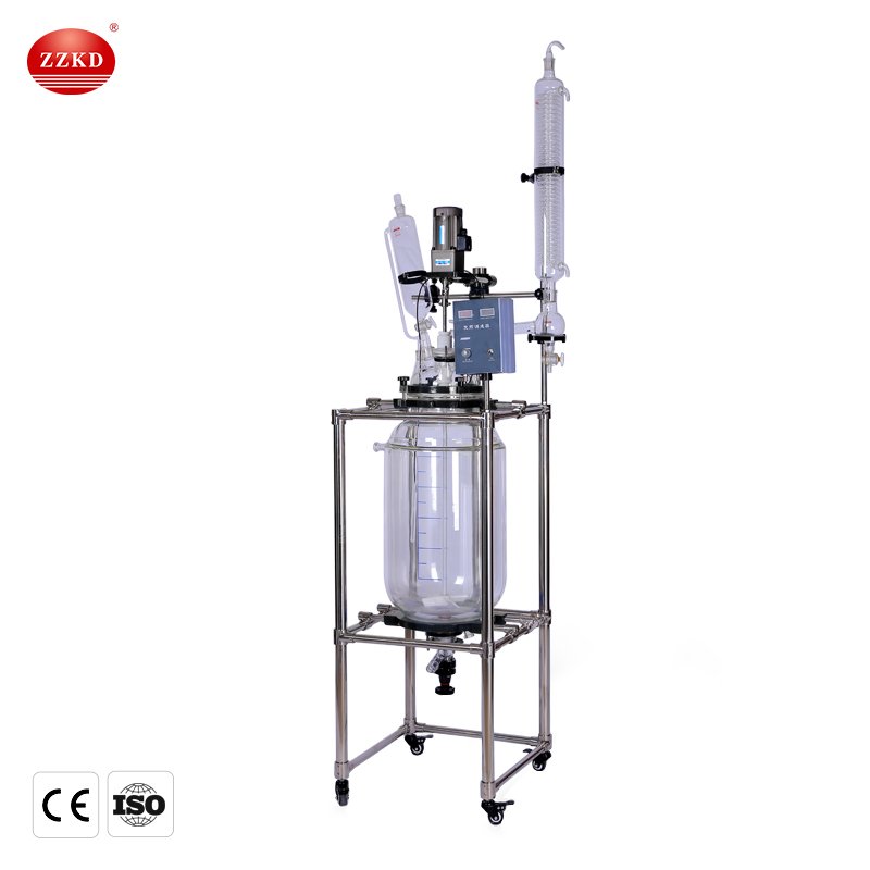 50L Double Lab Jacket Glass Reactor Continuous Stirred-tank Reactor Price