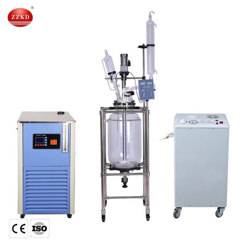 50L Double Lab Jacket Glass Reactor Continuous Stirred-tank Reactor Price
