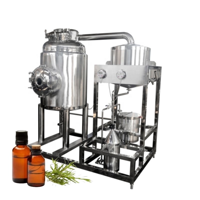 New Design 100L Steam Water Extraction Distiller Machine For Lavender Essential Oil