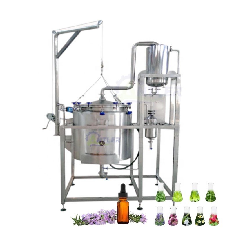 New Design 100L Steam Water Extraction Distiller Machine For Lavender Essential Oil