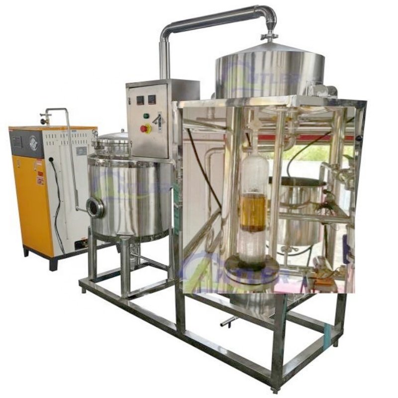 New Design 100L Steam Water Extraction Distiller Machine For Lavender Essential Oil