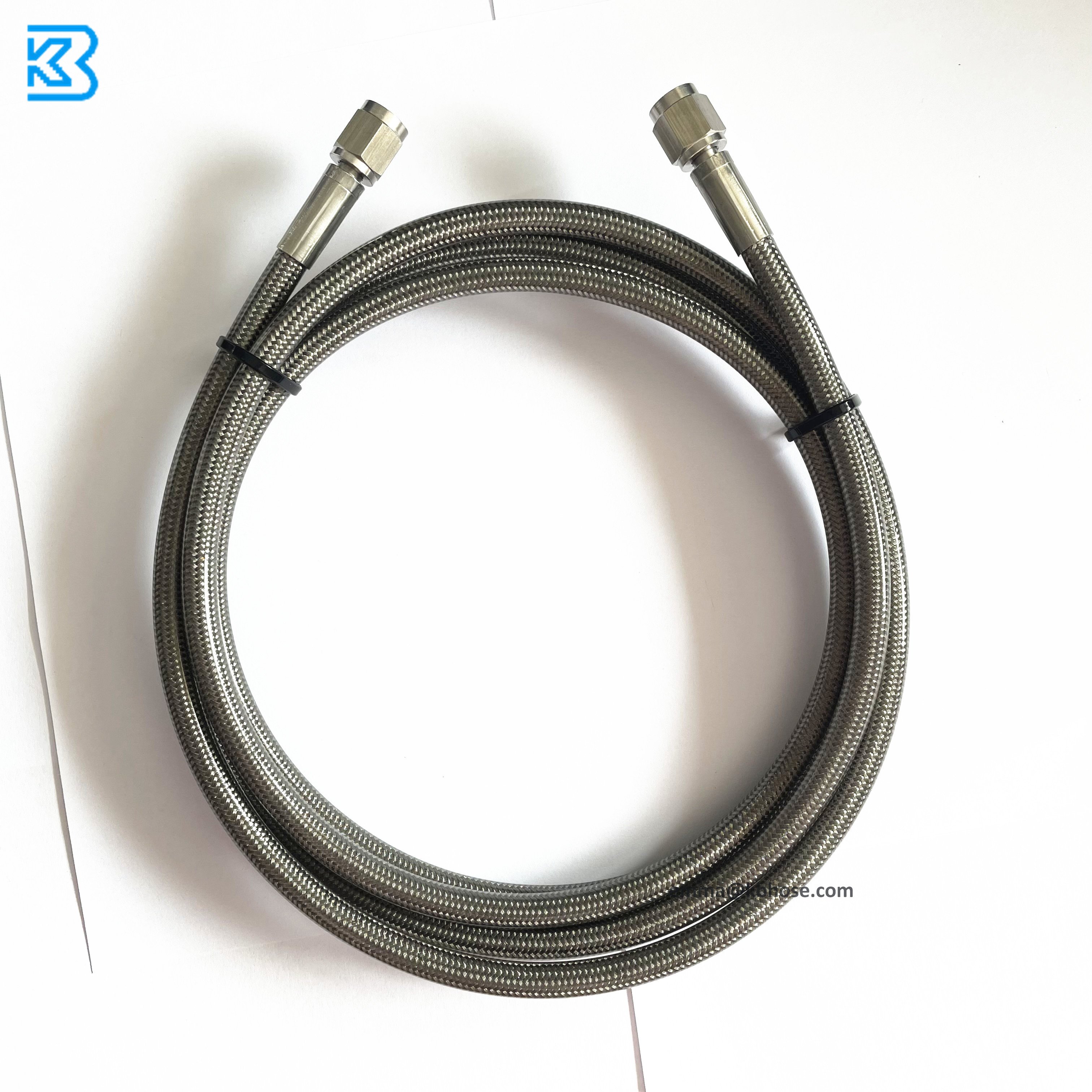 An3 #3 1/8" SAE J1401 Stainless Steel Braided PTFE PVC Coated Motorcycle Brake Oil Hose Line Kits