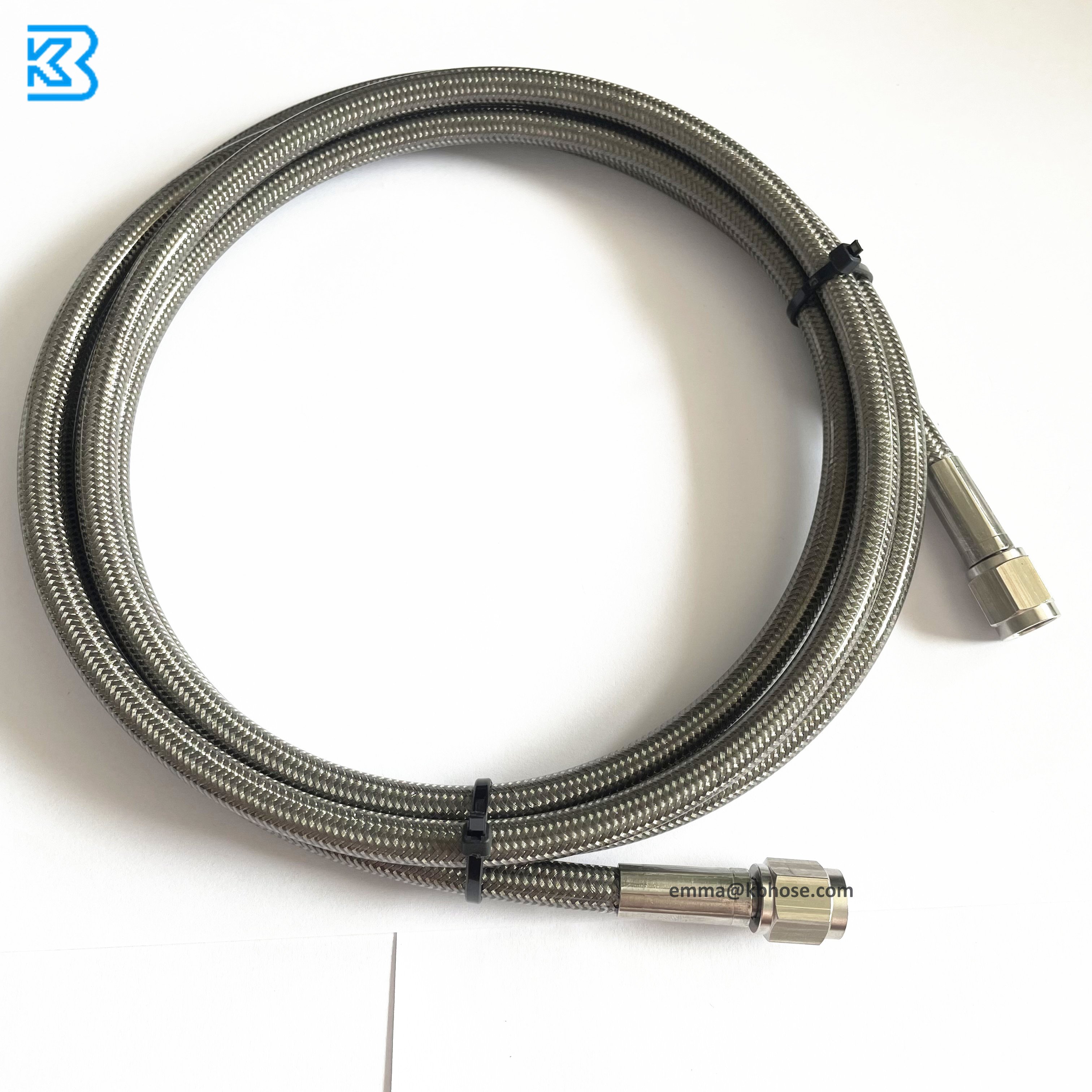An3 #3 1/8" SAE J1401 Stainless Steel Braided PTFE PVC Coated Motorcycle Brake Oil Hose Line Kits