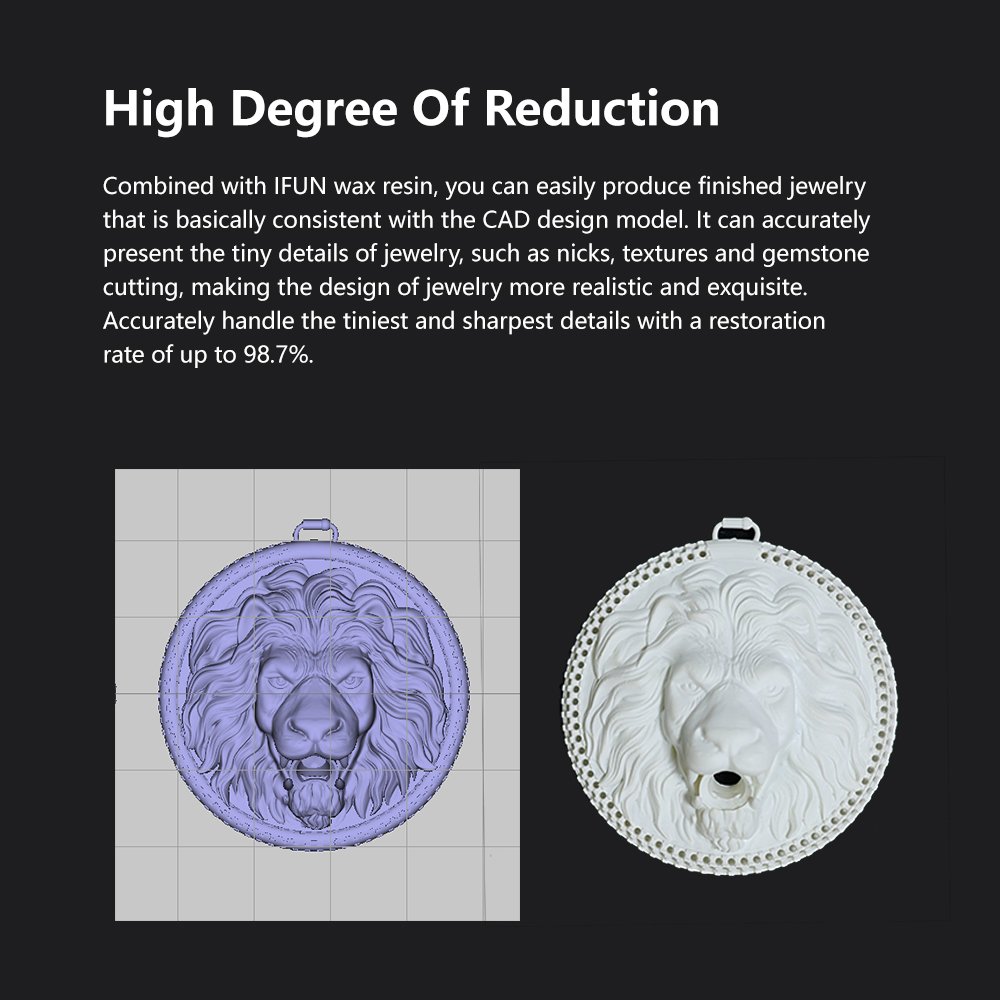 IFUN hot sale 14K Industrial Full-automatic High Precision LCD 3d Printer Metal Jewelry Dental Resin Printer For Jewelry Machine