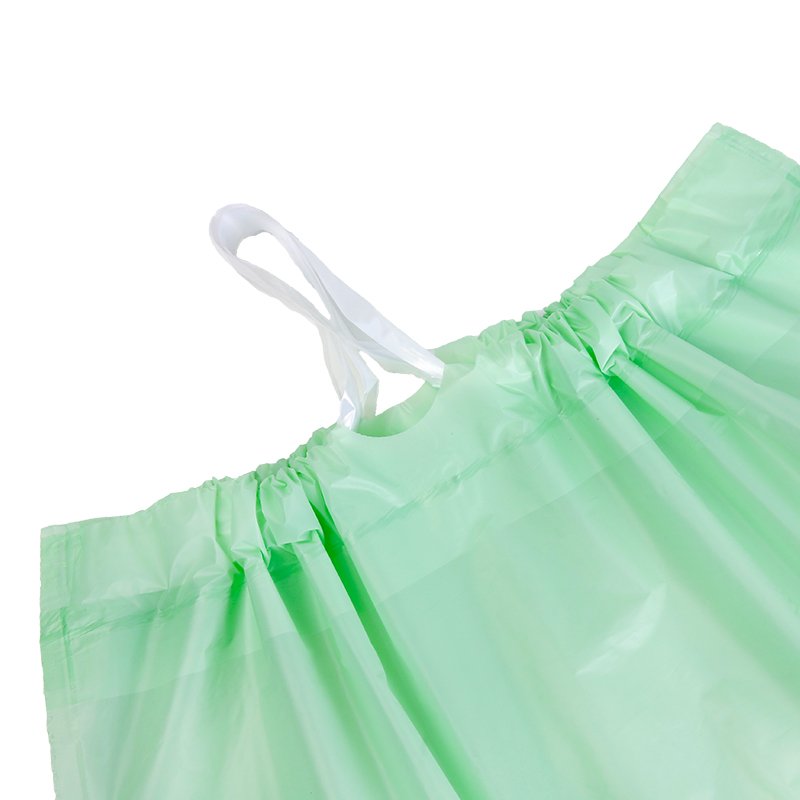 100%biodegradable &compostable cornstarch waterproof plastic drawstring trash garbage bags on roll