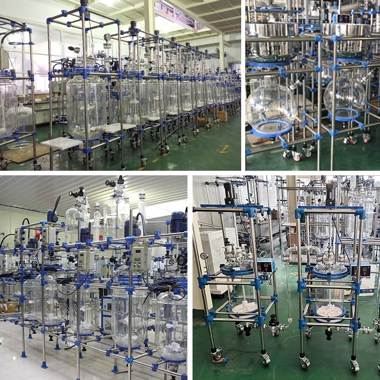 TOPTION continuous stirred tank jacketed fermentor bioreactor 1L- 200L glass reactor