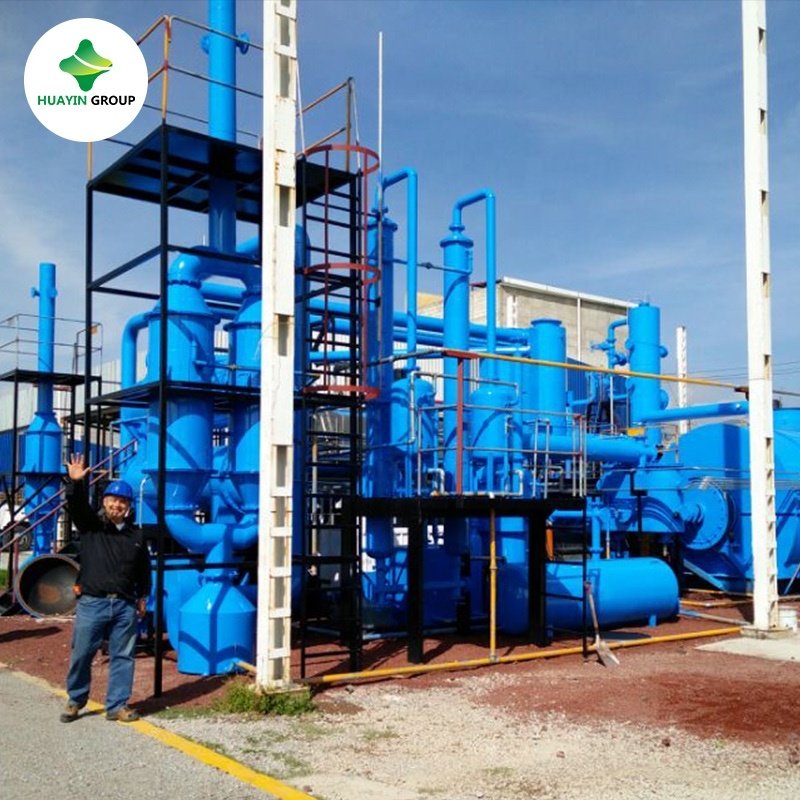 Used motor oil refining machine for diesel and petrol extraction distillation plant