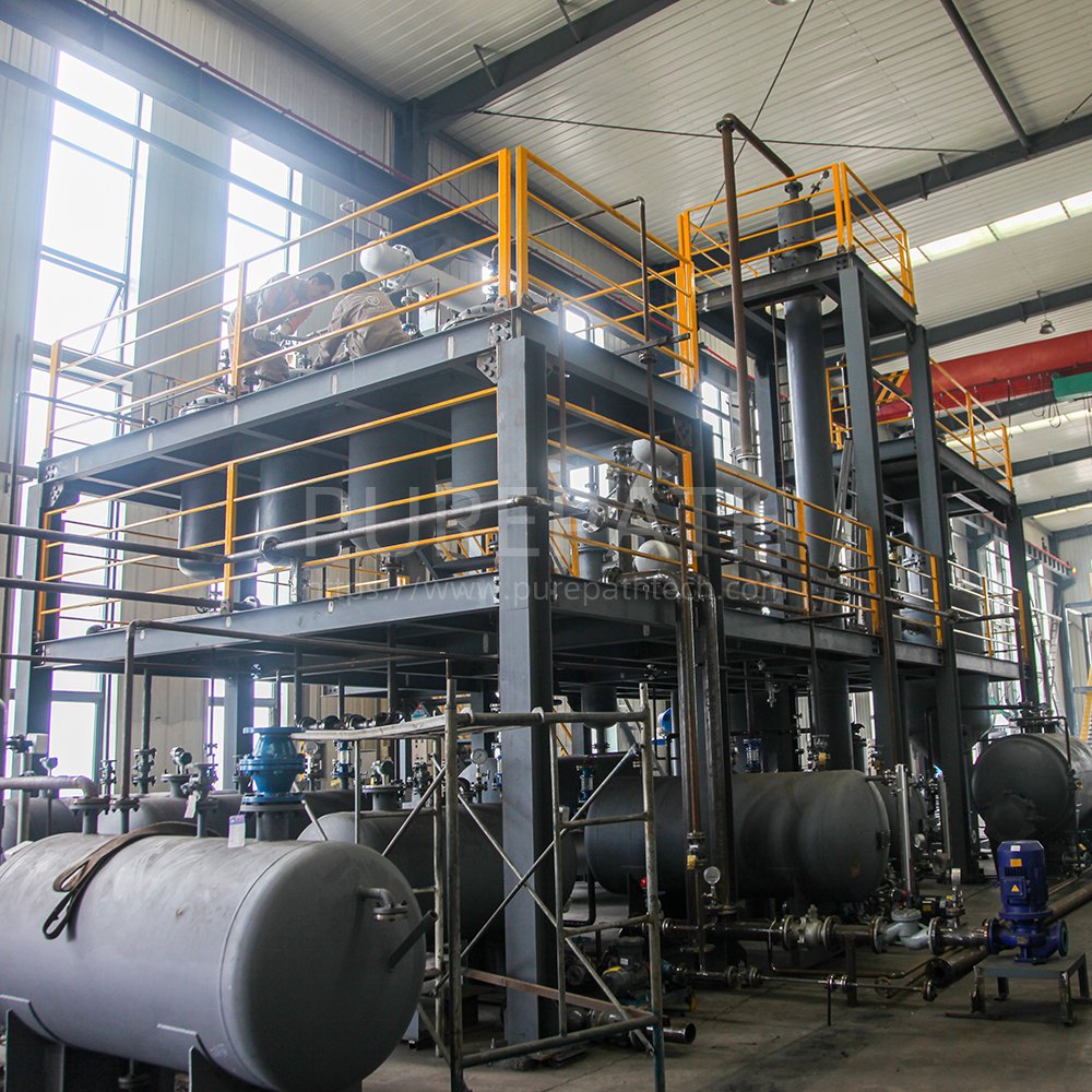 Used Engine Oil Recycling Machine To Rerefing Used Engine Oil Into New Group I Sn150 To Sn500 Base Oil