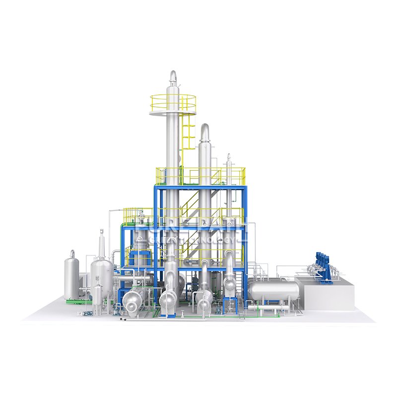 Used Engine Oil Recycling Machine To Rerefing Used Engine Oil Into New Group I Sn150 To Sn500 Base Oil