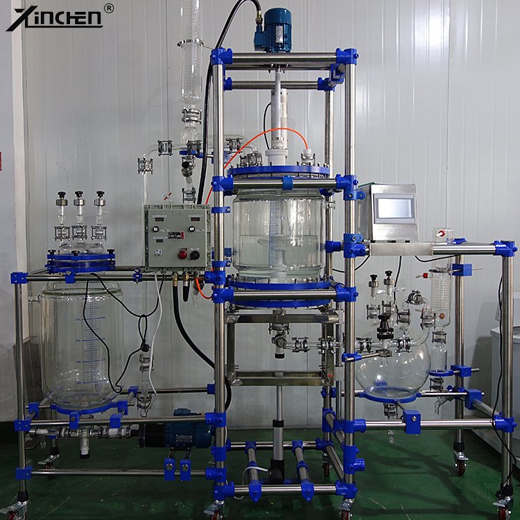 continuous Ultrasonic Cavitation Reactor Turnkey Bottom Filter Biodiesel Production Jacket Glass Ultrasonic Reactor