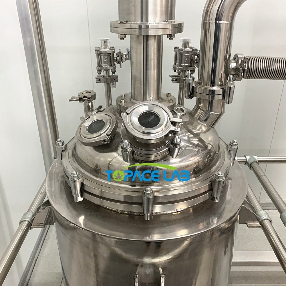 Topacelab 50L100L 200L 300L 500L biodiesel Reactor For Sale Adhesive Glue Production Reactor 316l Stainless Steel Reactor