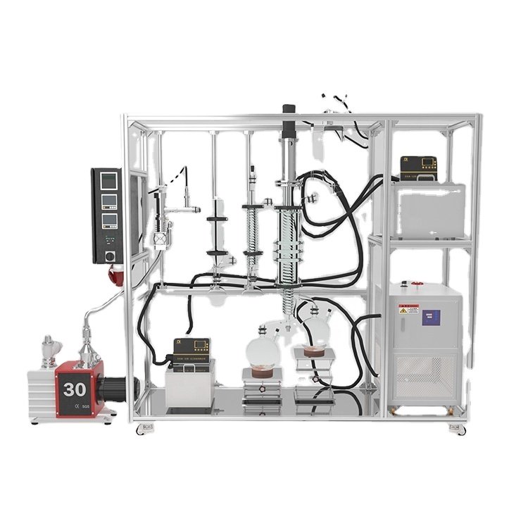 ASK microbioreactor continous stainless steel thin film evaporator molecular distillation system for UCO turn biodiesel