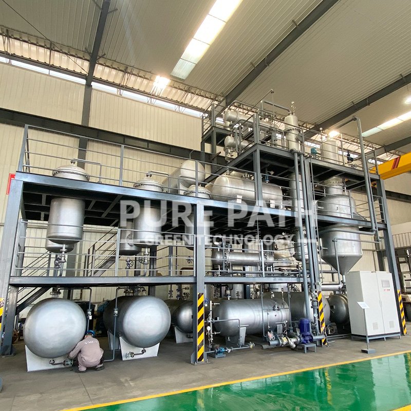 Crude Oil Refinery Waste Oil Cracking Distillation Plant Provided Used Engine Oil Recycling Machine Distillation Column 100000
