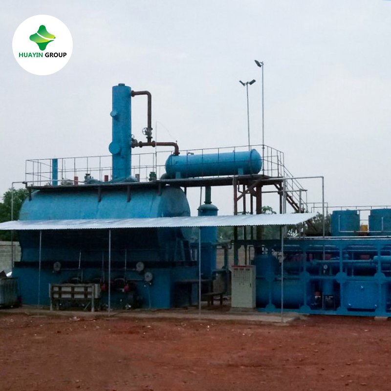 Huayin tyre oil to diesel distillery plastic oil to diesel distillation machine small