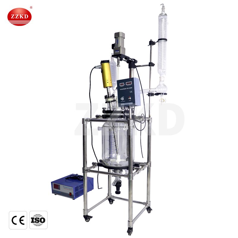 10L 20L 50L 100L Ultrasonic Glass Reactor Biodiesel Ultrasonic Reactor