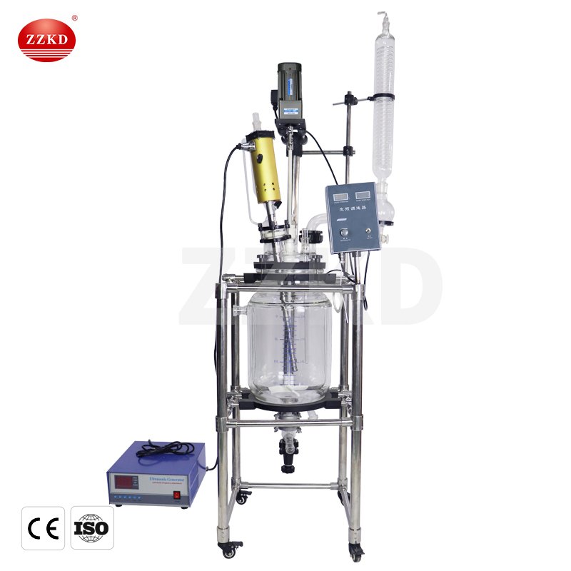 10L 20L 50L 100L Ultrasonic Glass Reactor Biodiesel Ultrasonic Reactor