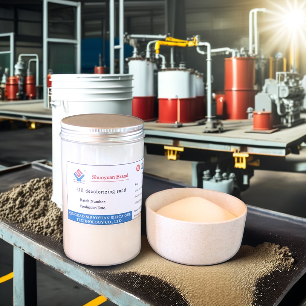 Used Oil Purification Process chemical Decolorizing sand silica gel sand