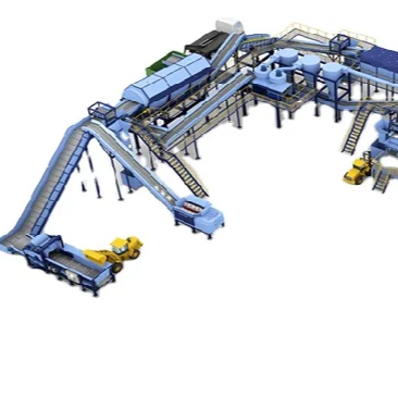 solid waste recycling waste sorting conveyor system waste segregation machine