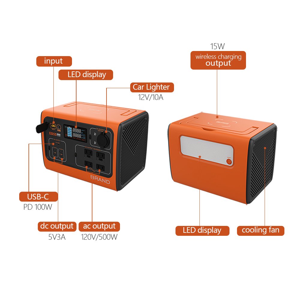 Solar Generator 500W 1000w Lithium Battery Off Grid Mini Camping Power Station Solar Power System