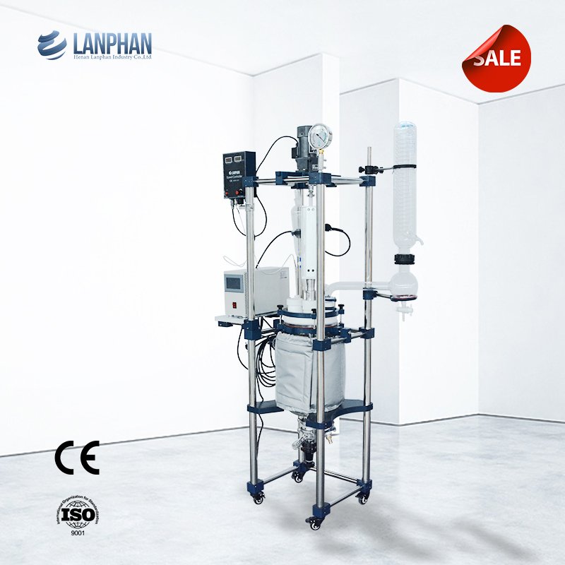Continuous 10L Lab Turnkey Bottom Filter Biodiesel Production Jacket Glass Ultrasonic Reactor Price