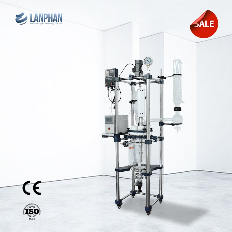 Continuous 10L Lab Turnkey Bottom Filter Biodiesel Production Jacket Glass Ultrasonic Reactor Price