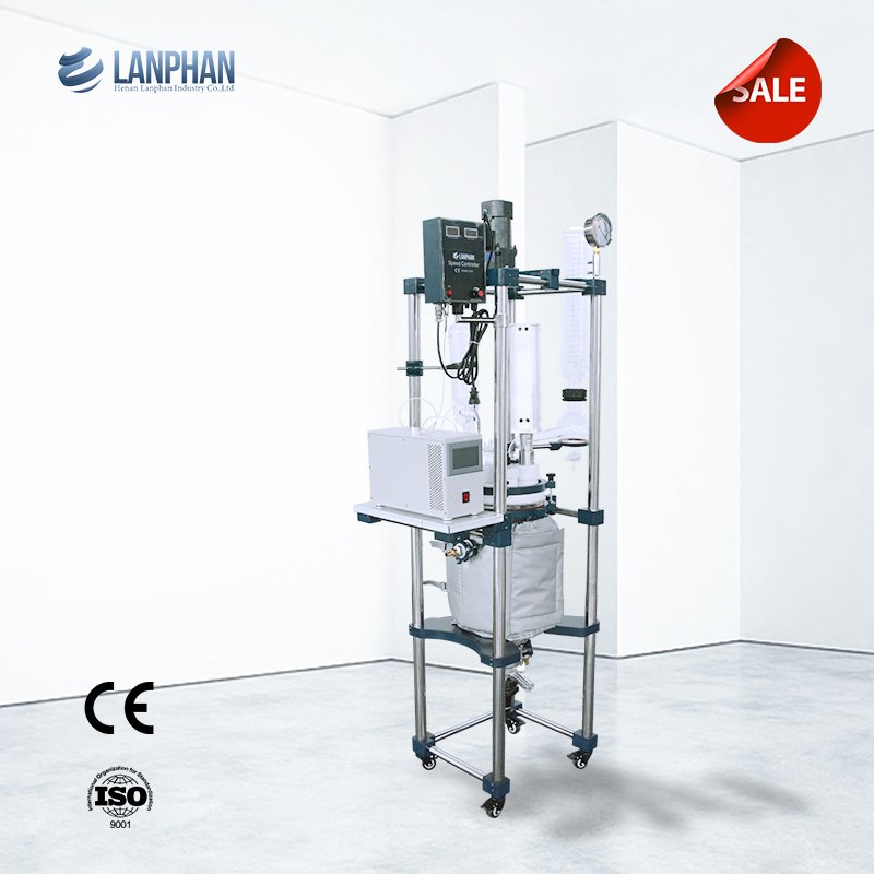 Continuous 10L Lab Turnkey Bottom Filter Biodiesel Production Jacket Glass Ultrasonic Reactor Price