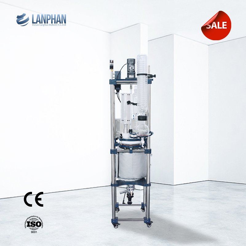 Continuous 10L Lab Turnkey Bottom Filter Biodiesel Production Jacket Glass Ultrasonic Reactor Price
