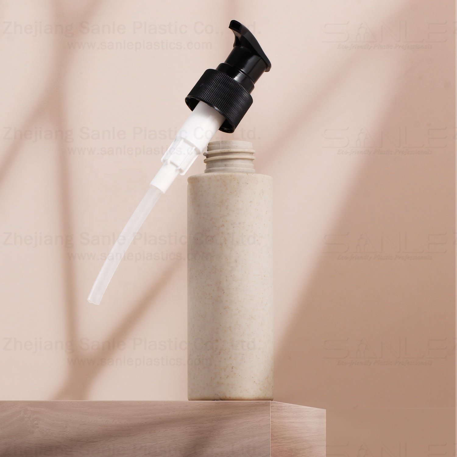 100ml 8oz 500ml Biodegradable Wheat Straw Bottles Eco-friendly Cosmetic Packaging Sugarcane Shampoo Bottle with Lotion Pump