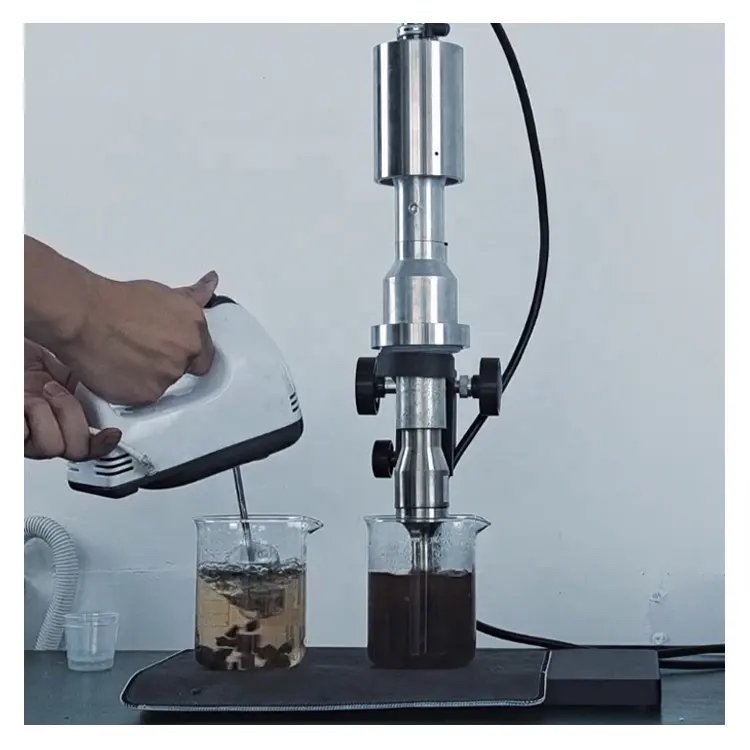 ultrasonic probe sonicator continuous flow reactor nano biodiesel making equipment 3000w ultrasonic disperser