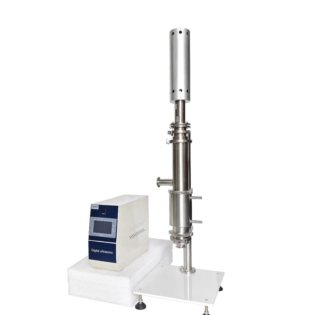 ultrasonic probe sonicator continuous flow reactor nano biodiesel making equipment 3000w ultrasonic disperser