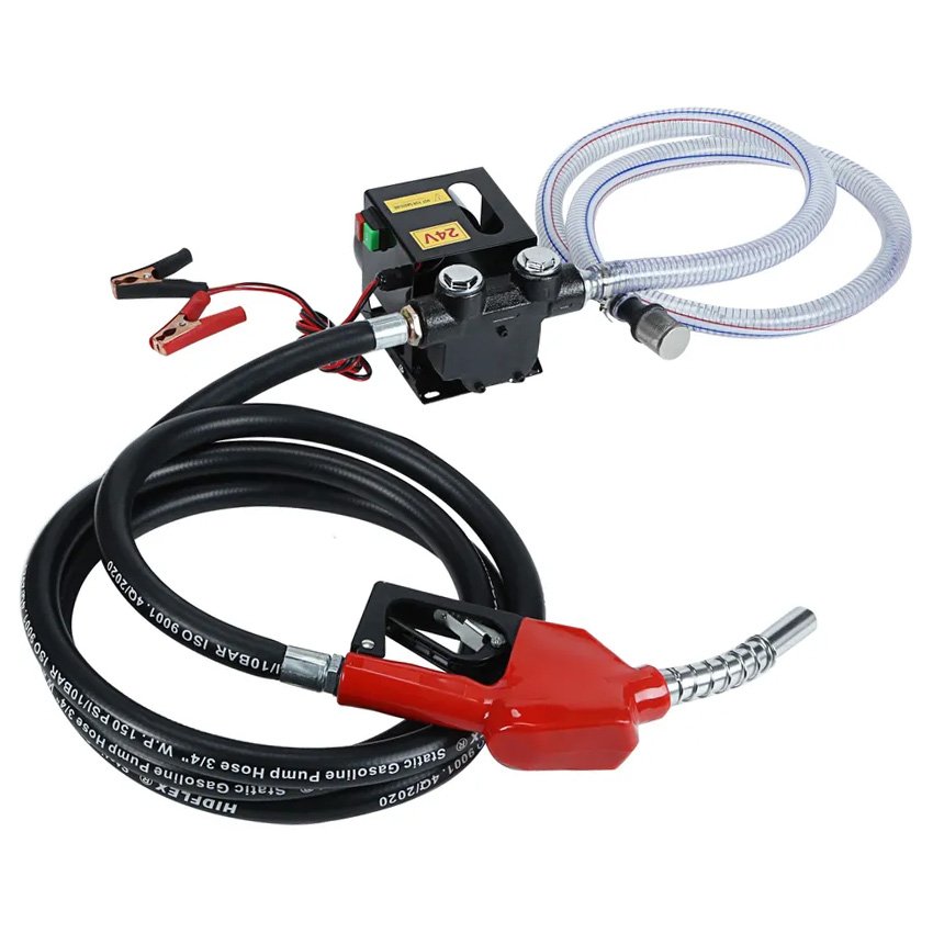 12V 24V Battery Operated Diesel Fuel Transfer Pump Kit Portable Biodiesel Kerosene Oil Dispenser Electric Gear Pump OEM 2M 25mm