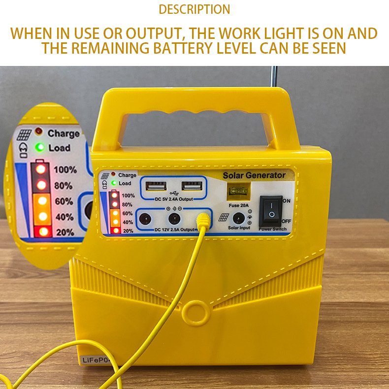 solar generator Rechargeable portable power station solar power lifepo4 battery generator for camping portable emergency backup