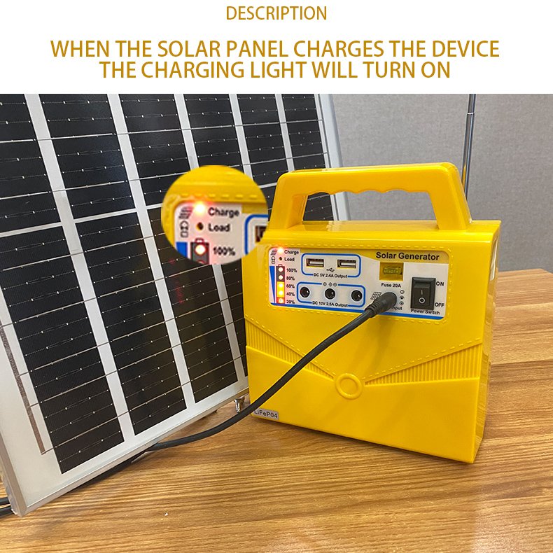 solar generator Rechargeable portable power station solar power lifepo4 battery generator for camping portable emergency backup
