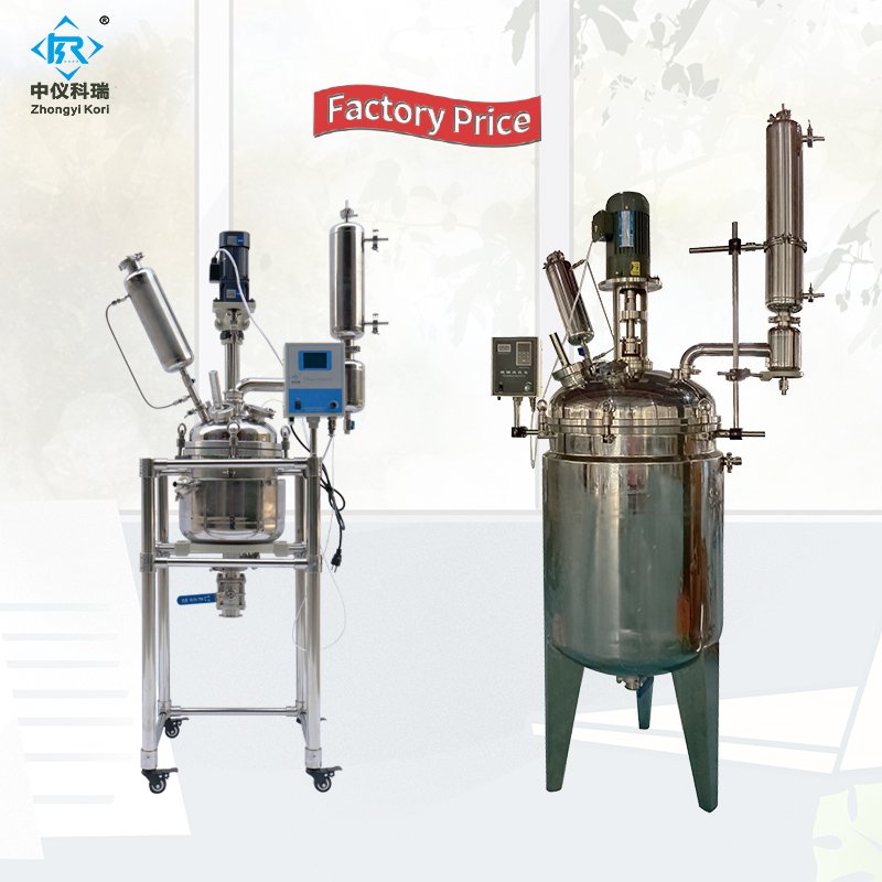 L laboratory equipment chemical glass reactor 100 liter reaction vessel
