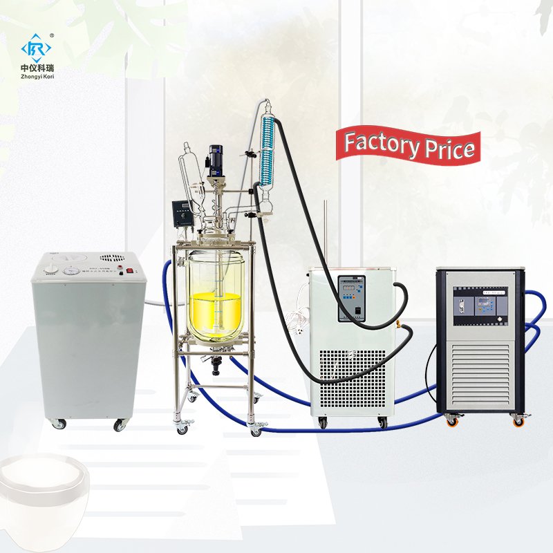 L laboratory equipment chemical glass reactor 100 liter reaction vessel