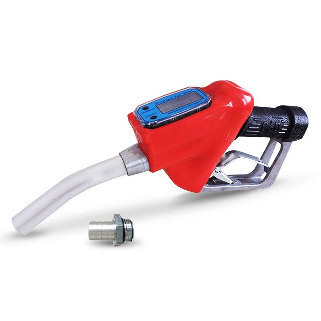 Metered Aluminum Diesel Gasoline Oil Filling Delivery Nozzle with Electronic Flow Meter for Fuel Dispenser