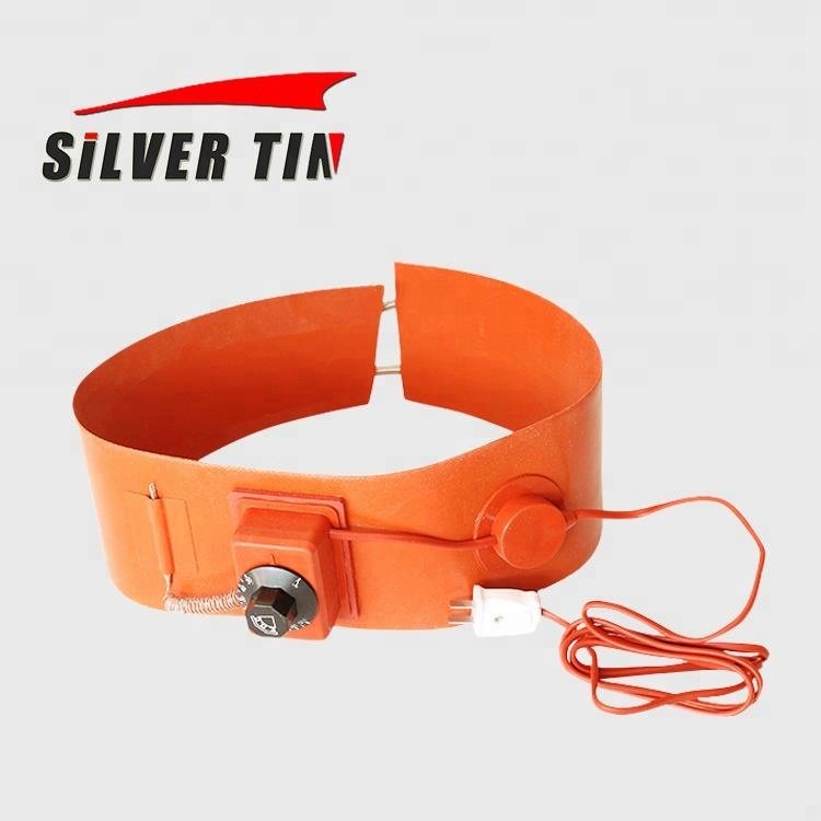 Adjustable thermostat 2000W 1740*250mm 200L Silicon Band Drum Heater Oil Biodiesel Plastic Metal Barrel