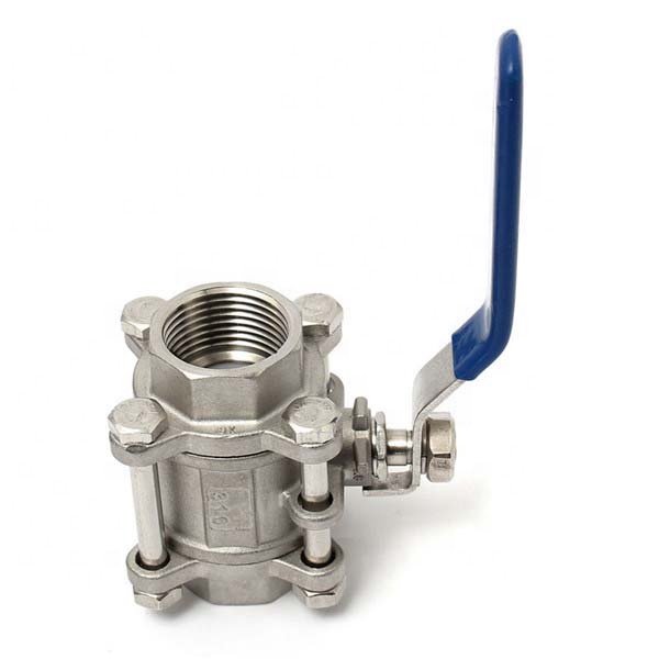 DKV 3pc Ball Valve NPT BSP Stainless Steel 304 3 Piece Ball Valve Full Port ball valve DN20 1000WOG