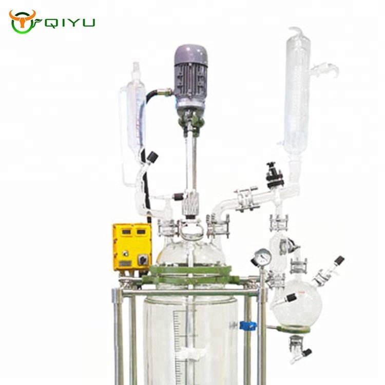pilot plant reactor 50L Explosion-Proof Chemical Equipment glass reactor with machineal seal Jacketed glass reactor
