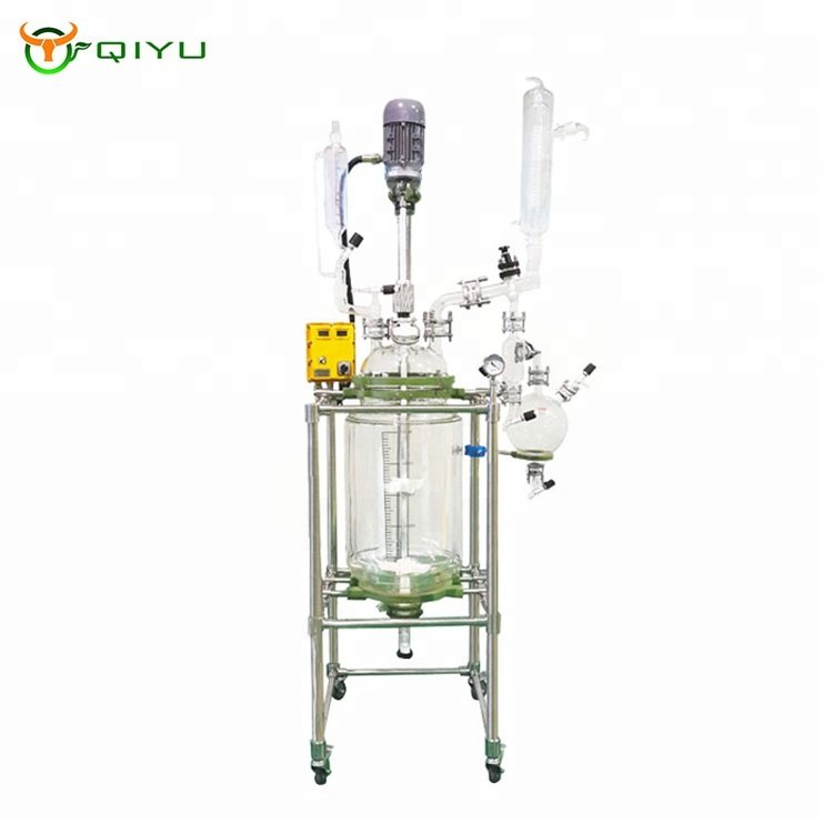 pilot plant reactor 50L Explosion-Proof Chemical Equipment glass reactor with machineal seal Jacketed glass reactor