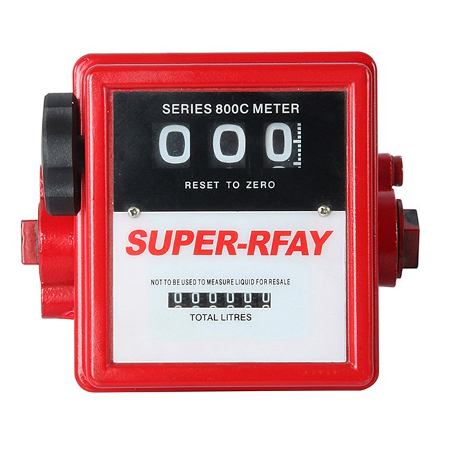 Mechanical Flow Meter 120L/Min 4 Digits Analog Fuel Meter FM-120 Diesel Gasoline Petrol Counter Flowmeter