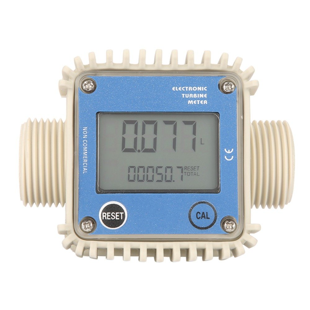 Mechanical Flow Meter 120L/Min 4 Digits Analog Fuel Meter FM-120 Diesel Gasoline Petrol Counter Flowmeter