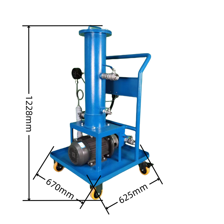Portable Trolley Coalescence Separator Diesel Oil Filter Dehydration System