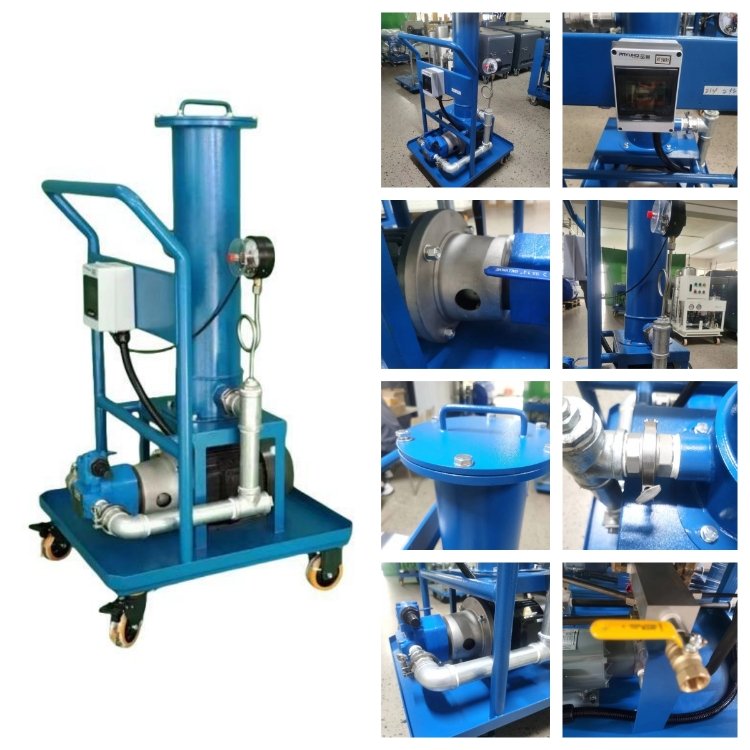 Portable Trolley Coalescence Separator Diesel Oil Filter Dehydration System