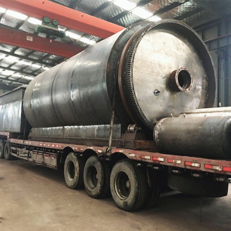 pyrolysis machine process Waste Plastic Tyre to be Diesel and carbon black