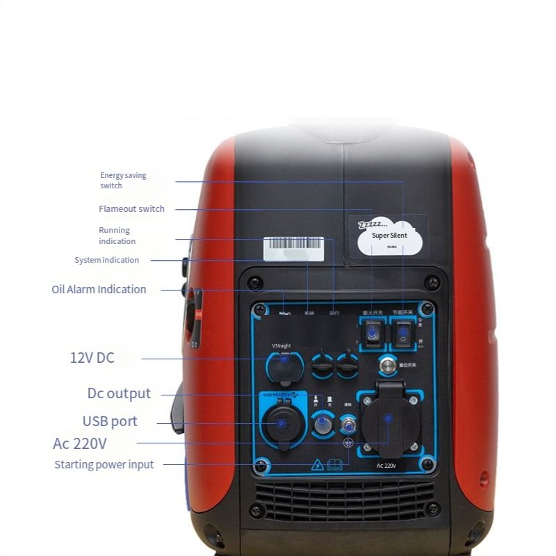 silenced Inverter Generator 12v DC Portable Quiet Petrol Generator gasoline generator 1KW 2KW 3KW 4KW 5KW 6KW 8KW 10KW 12KW