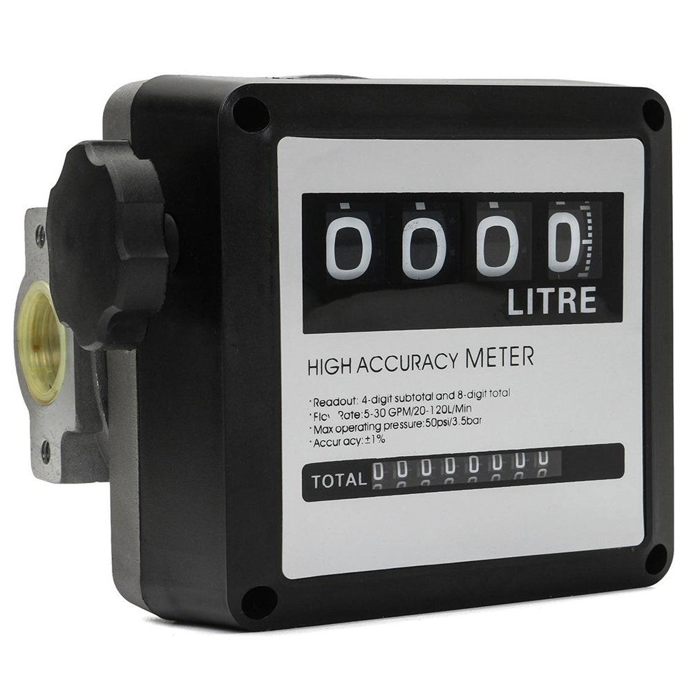 Electronic Flow Meter K24 Digital Fuel Meter Turbine Flowmeter Diesel Gasoline Counter Chemical Liquid Flow Meter